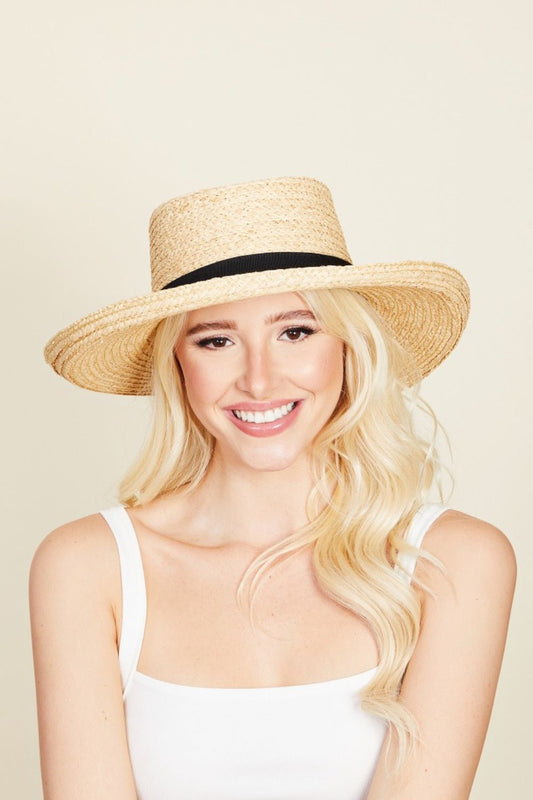 Fame Wide Brim Straw Weave Hat - Dashno's Daily Blessings BoutiqueAccessories