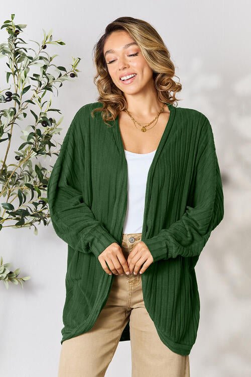 Basic Bae Full Size Ribbed Cocoon Cardigan - Dashno's Daily Blessings Boutique
