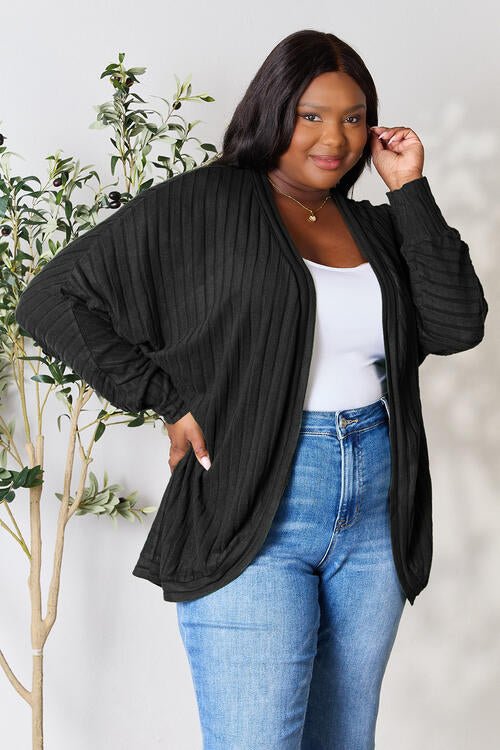 Basic Bae Full Size Ribbed Cocoon Cardigan - Dashno's Daily Blessings Boutique