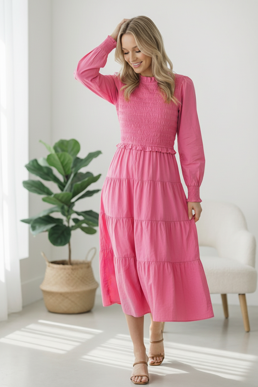 On a Sugar Rush Smocked Midi Dress