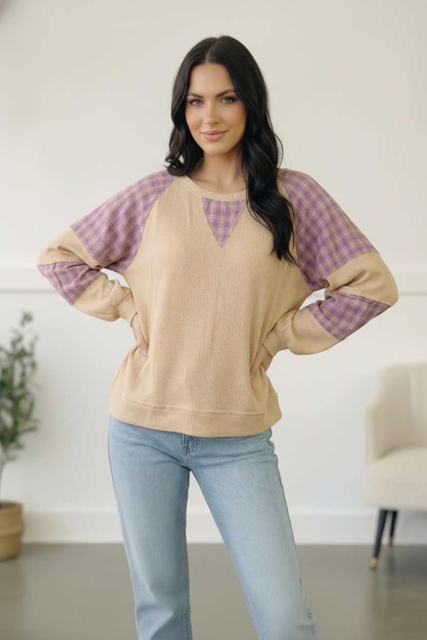 Country Cozy Oatmeal Long Sleeve Thermal
