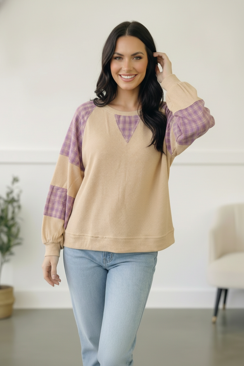 Country Cozy Oatmeal Long Sleeve Thermal