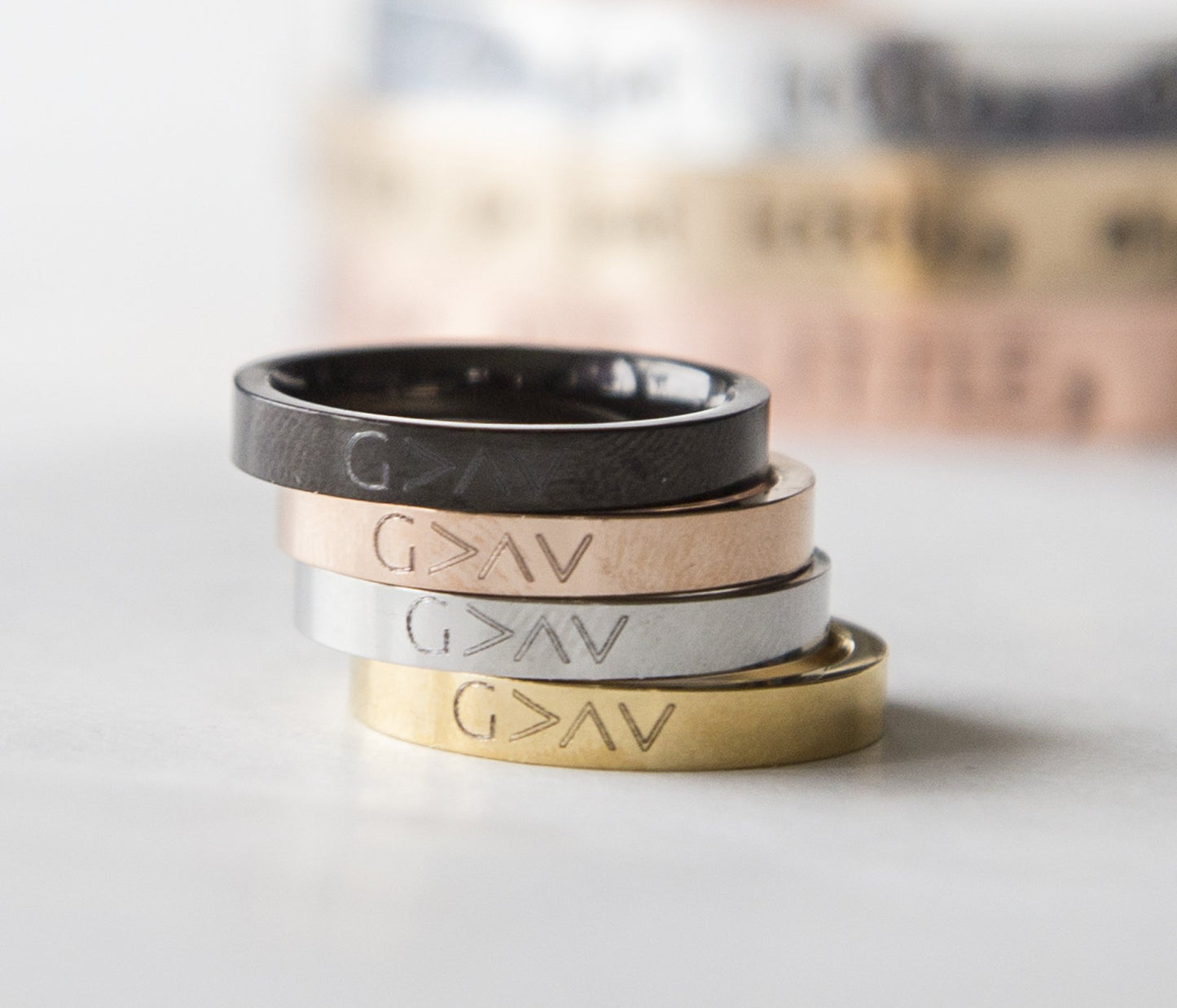 Highs And Lows Ring, Religious Gift Christian Ring, Romans 8:39 God Is - Dashno's Daily Blessings Boutique