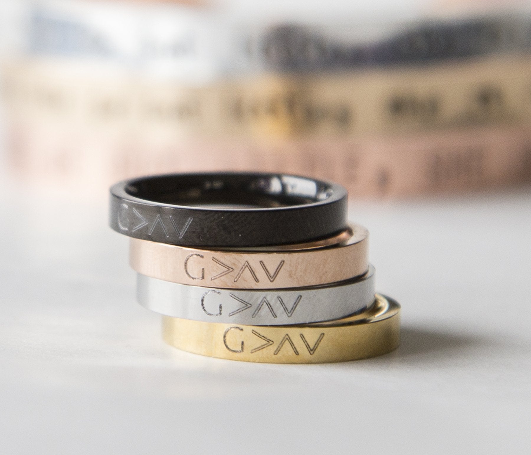 Highs And Lows Ring, Religious Gift Christian Ring, Romans 8:39 God Is - Dashno's Daily Blessings Boutique