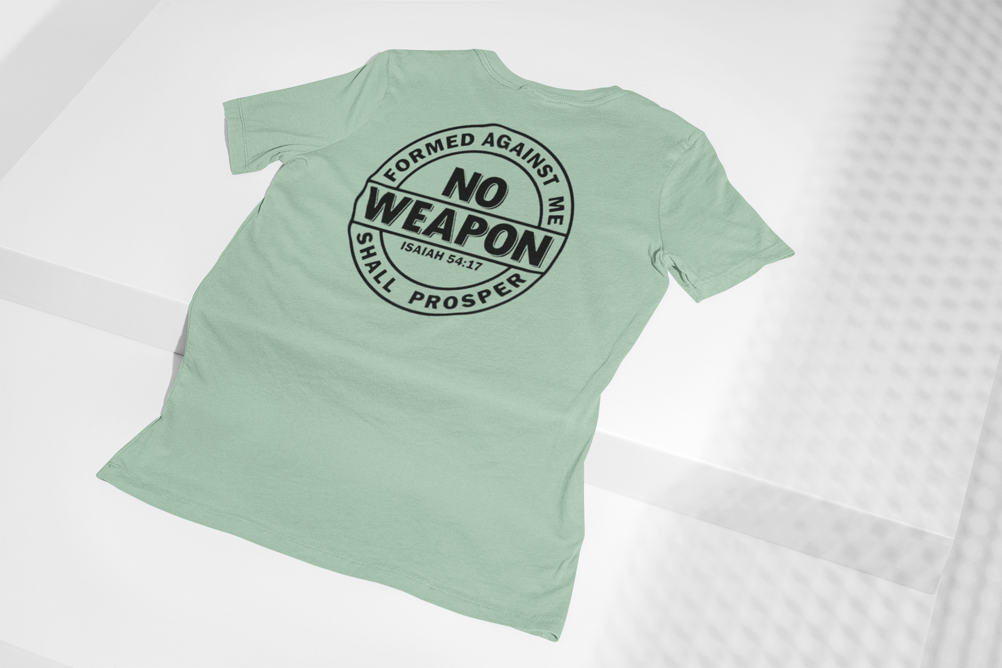 No Weapon Formed Shall Prosper Christian Faith Inspirational Green - Dashno's Daily Blessings Boutique