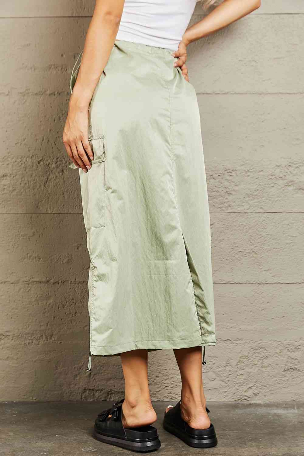 HYFVE Just In Time High Waisted Cargo Midi Skirt - Dashno's Daily Blessings Boutique