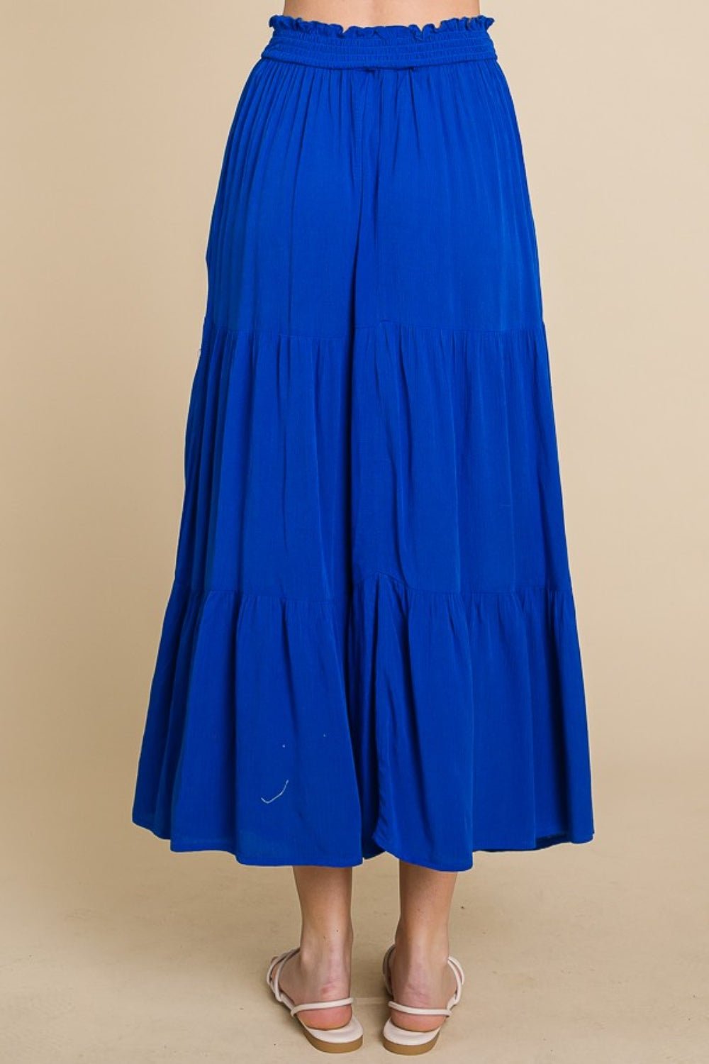 Culture Code Full Size Frill Ruched Midi Skirt - Dashno's Daily Blessings BoutiqueSkirt