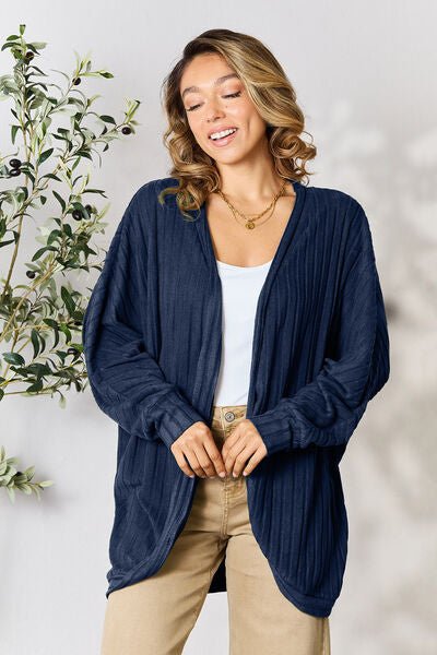 Basic Bae Full Size Ribbed Cocoon Cardigan - Dashno's Daily Blessings Boutique