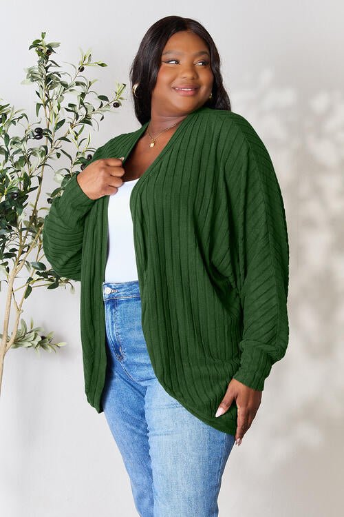 Basic Bae Full Size Ribbed Cocoon Cardigan - Dashno's Daily Blessings Boutique