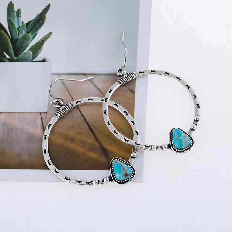 Artificial Turquoise Drop Earrings - Dashno's Daily Blessings Boutique